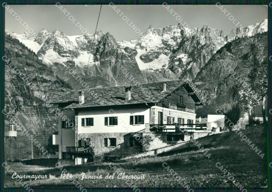 Aosta Courmayeur Funivia Foto FG cartolina ZK5346 – fronte