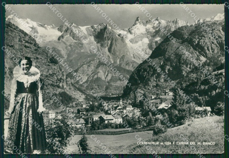 Aosta Courmayeur Costumi Foto FG cartolina ZK5347 – fronte