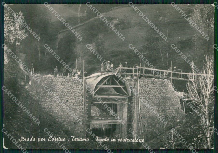 Teramo Cortino Ponte in Costruzione Foto FG cartolina ZK5352 – fronte