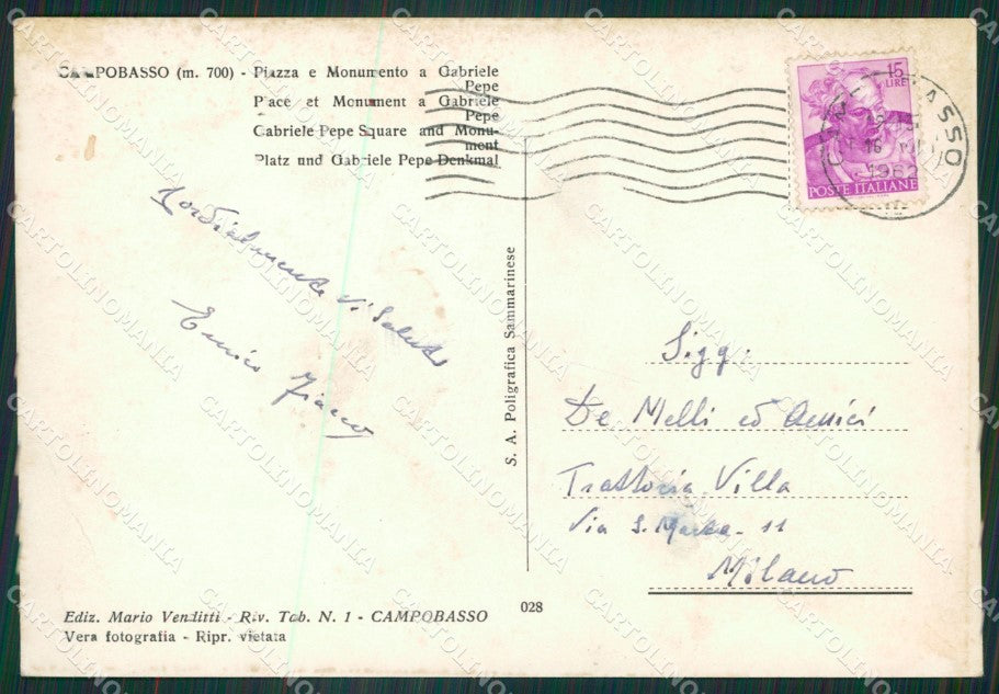 Campobasso Città Auto Foto FG cartolina ZK5356 – retro