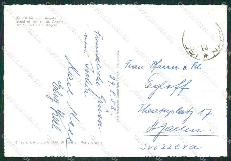 Napoli Isola D'Ischia Sant'Angelo Asino Foto FG cartolina ZK5367 – retro