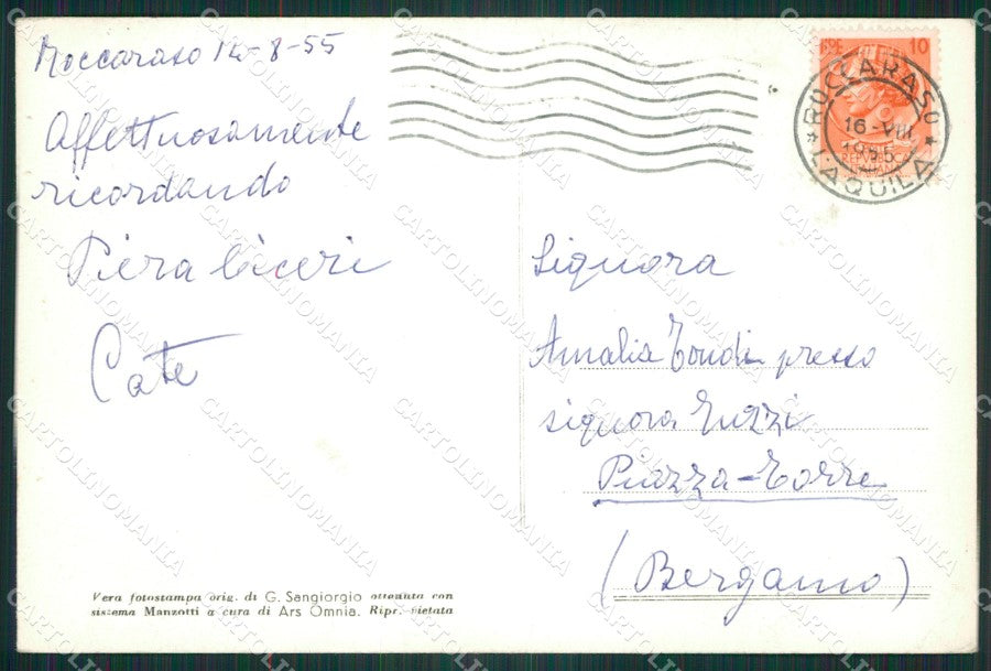 L'Aquila Roccaraso Foto FG cartolina ZK5375 – retro