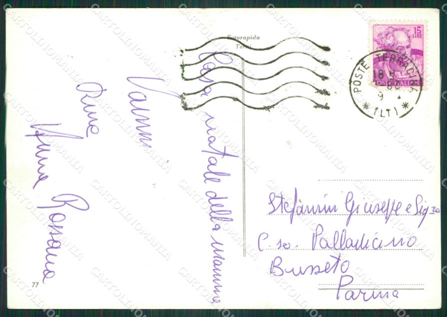 Latina San Felice Circeo Chiaro di Luna Auto Foto FG cartolina ZK5395 – retro