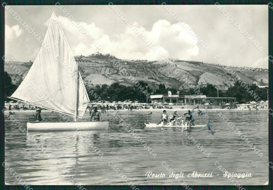 Teramo Roseto degli Abruzzi Barche PIEGHINA Foto FG cartolina ZK5400 – fronte