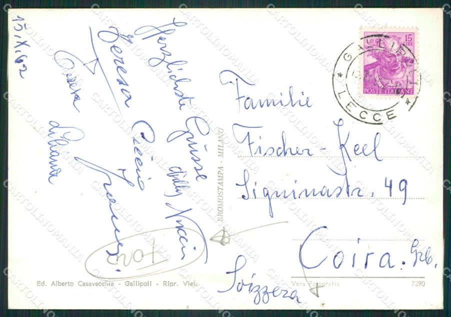 Lecce Gallipoli FORI Foto FG cartolina ZK5420 – retro