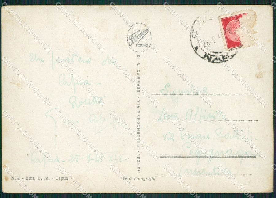 Caserta Capua Stazione PIEGHINA Foto FG cartolina ZK5422 – retro