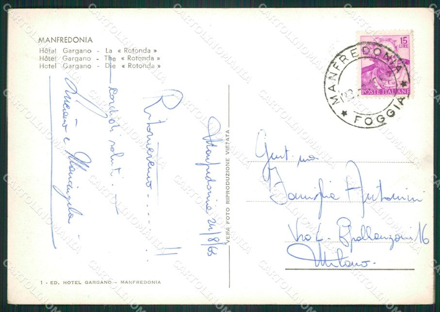 Foggia Manfredonia PIEGHINA Foto FG cartolina ZK5426 – retro