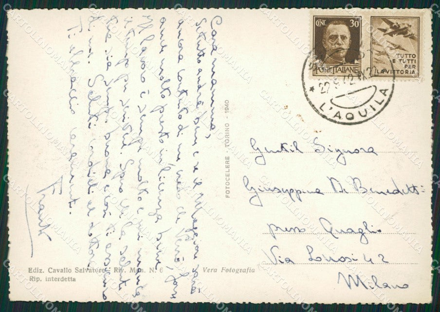 L'Aquila Sulmona Foto FG cartolina ZK5435 – retro