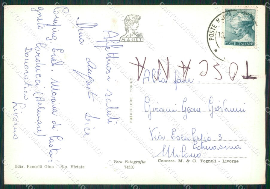 Livorno Castagneto Carducci Donoratico Auto Foto FG cartolina ZK5460 – retro