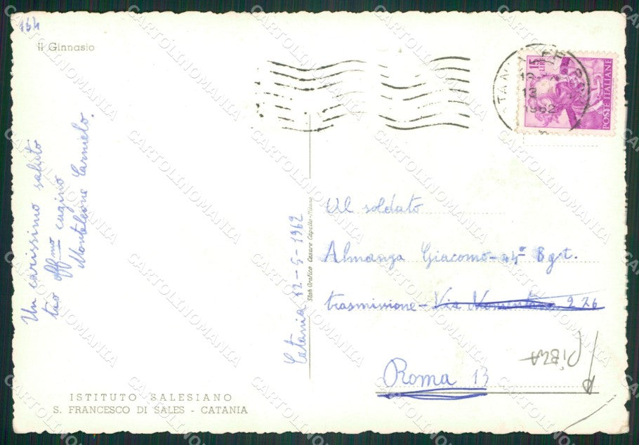 Catania Città PIEGA Foto FG cartolina ZK5484 – retro