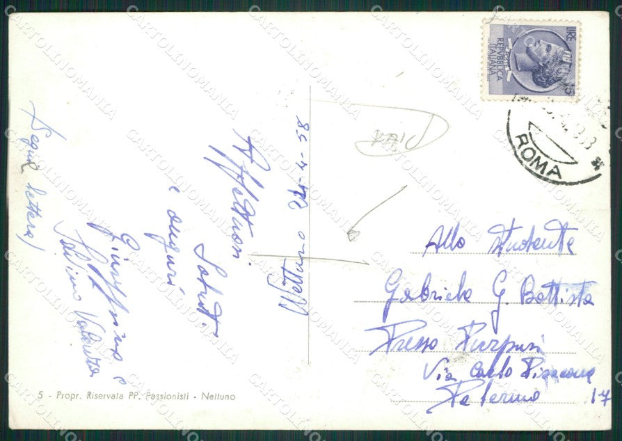 Roma Nettuno PIEGA Foto FG cartolina ZK5493 – retro