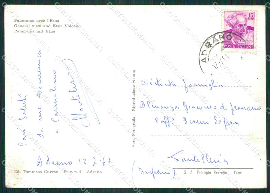Catania Adrano Foto FG cartolina ZK5522 – retro