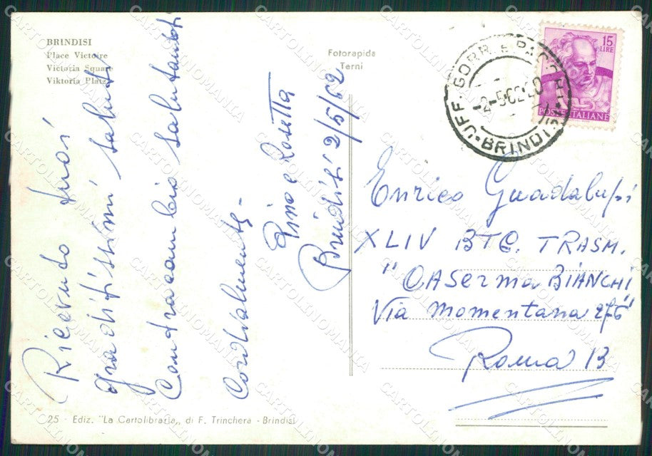 Brindisi Città Foto FG cartolina ZK5535 – retro