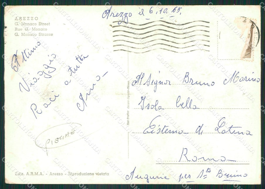 Arezzo Città PIEGHE Foto FG cartolina ZK5549 – retro
