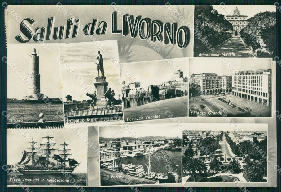 Livorno Città Saluti da Foto FG cartolina ZK5550 – fronte