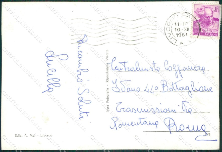 Livorno Città Saluti da Foto FG cartolina ZK5550 – retro
