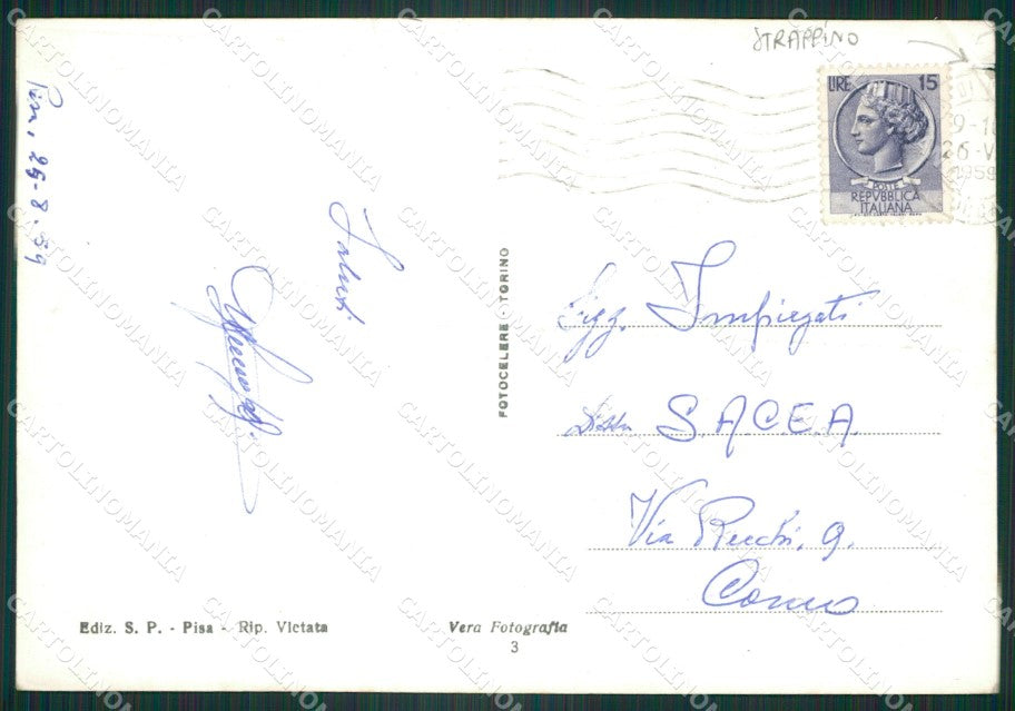 Pisa Città STRAPPINO Foto FG cartolina ZK5558 – retro