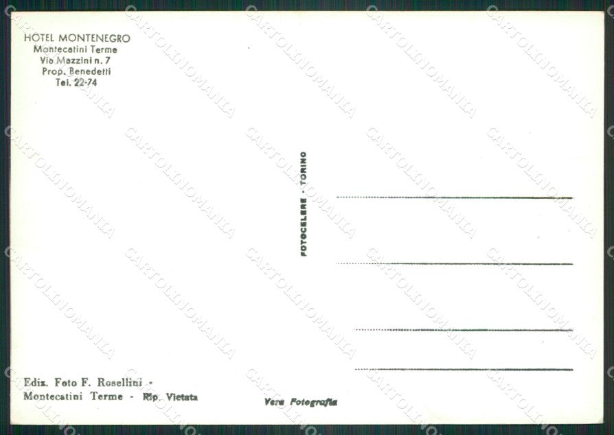 Pistoia Montecatini Terme Foto FG cartolina ZK5563 – retro