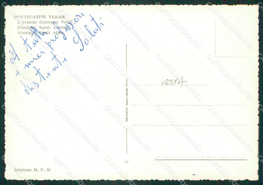 Pistoia Montecatini Terme Vespa Foto FG cartolina ZK5564 – retro