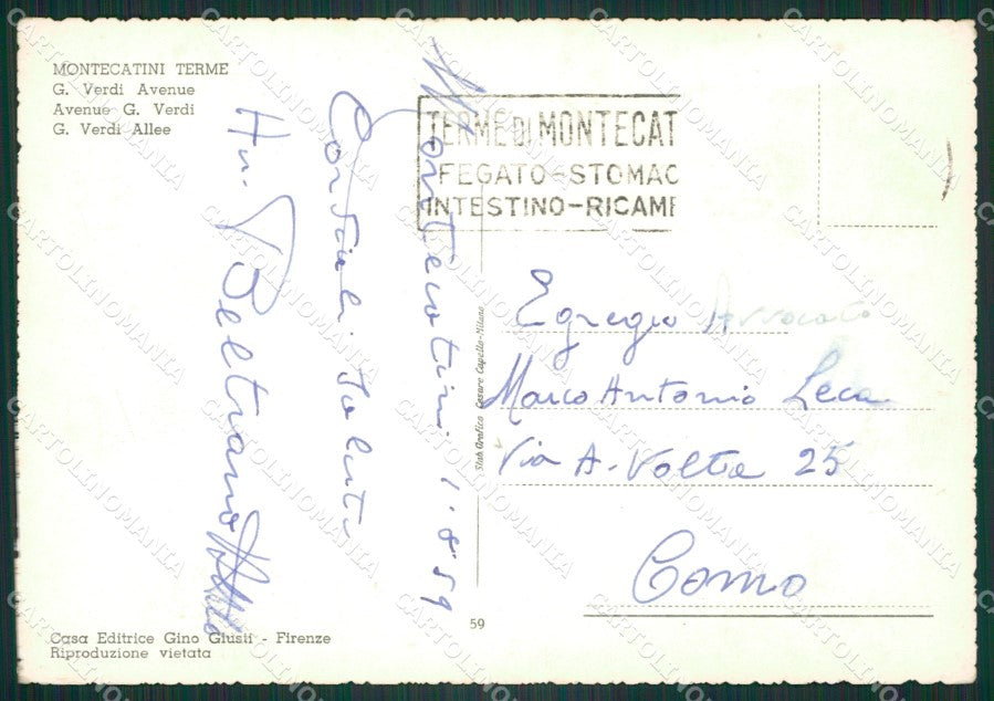 Pistoia Montecatini Terme Vespa Foto FG cartolina ZK5565 – retro