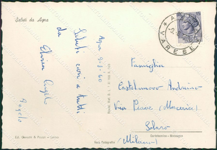 Varese Agra Foto FG cartolina ZK5613 – retro