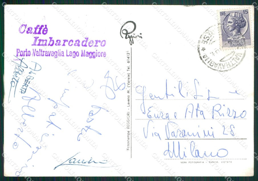 Varese Porto Valtravaglia Canottaggio Foto FG cartolina ZK5618 – retro