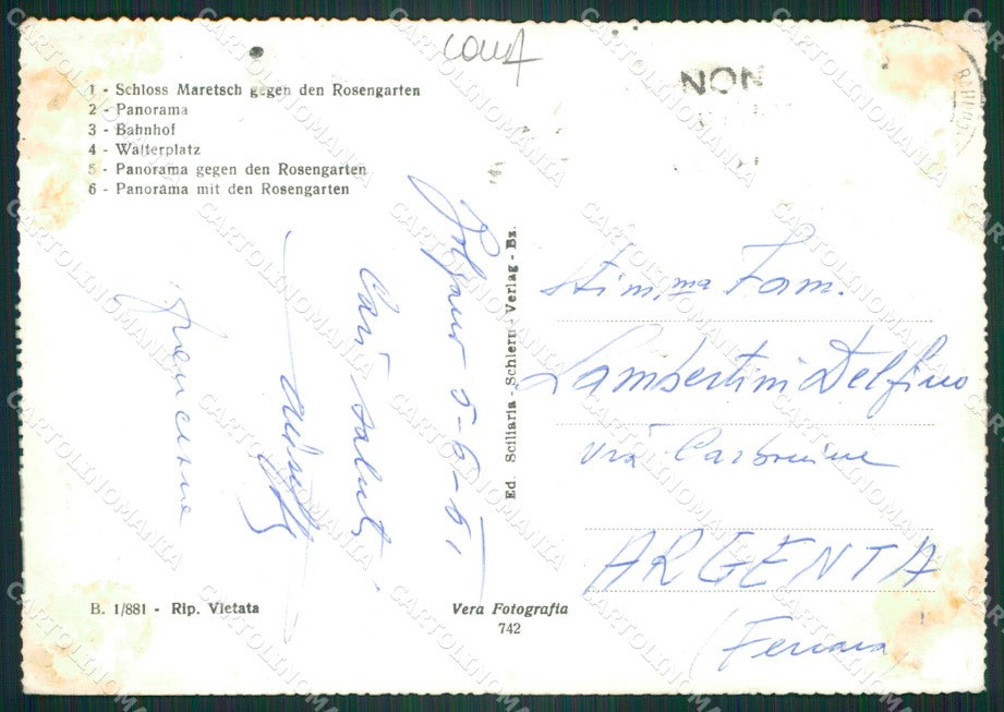 Bolzano Saluti da COLLA Foto FG cartolina ZK5620 – retro