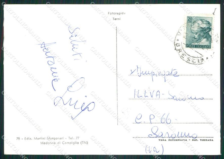 Trento Pinzolo Madonna di Campiglio Funivie Sci Foto FG cartolina ZK5636 – retro