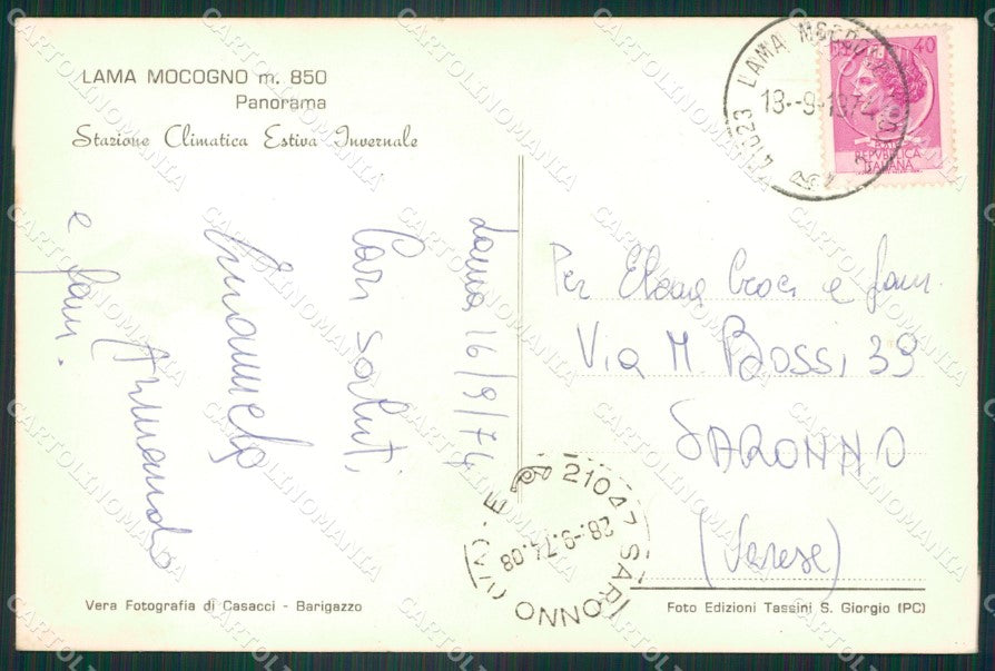 Modena Lama Mocogno Nevicata Foto FG cartolina ZK5662 – retro