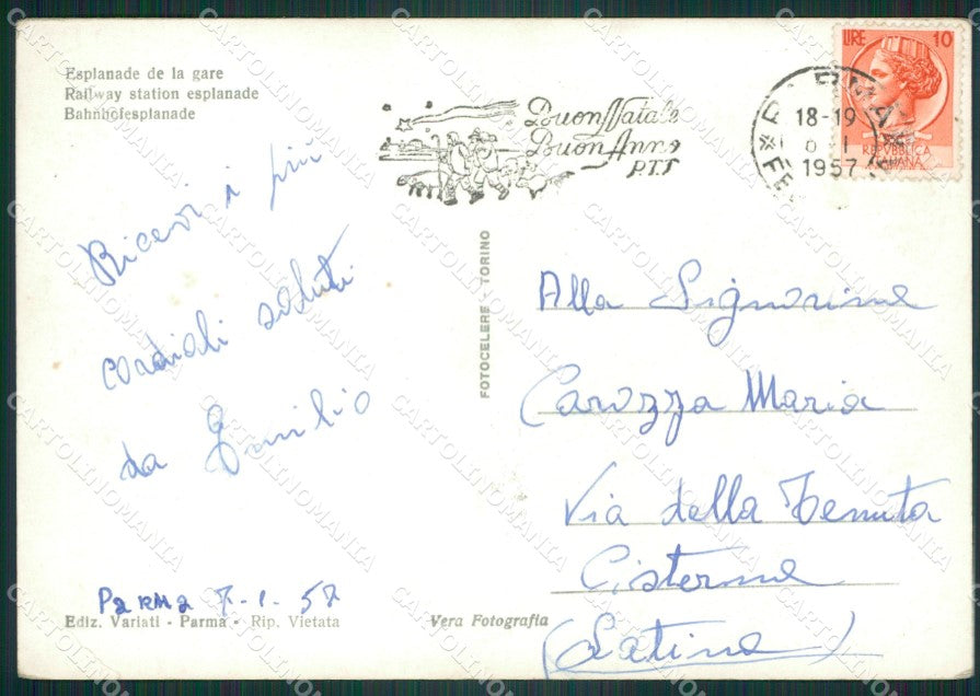 Parma Città PIEGHINA Foto FG cartolina ZK5663 – retro