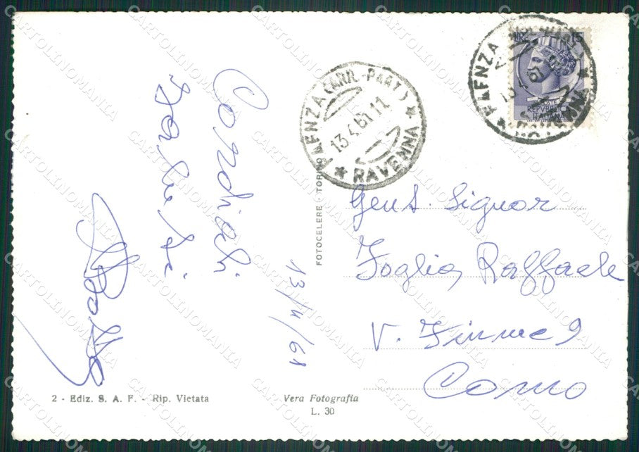 Ravenna Faenza PIEGA Foto FG cartolina ZK5670 – retro