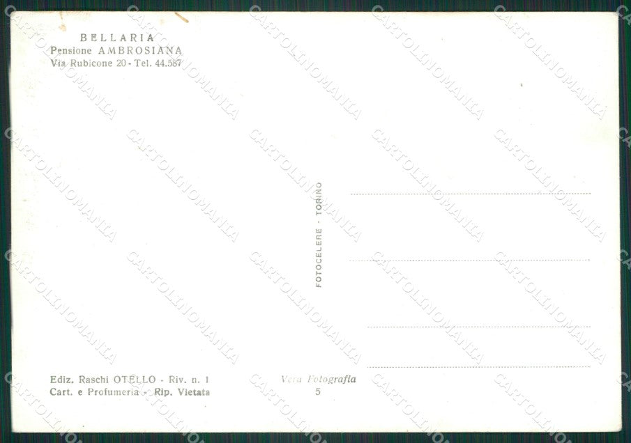 Rimini Bellaria Foto FG cartolina ZK5696 – retro