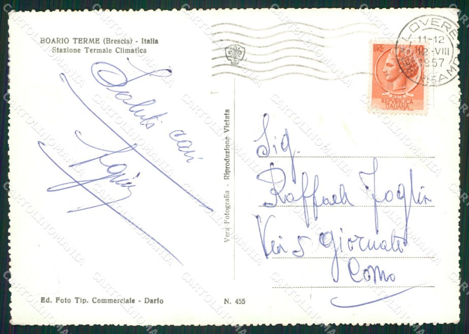 Brescia Boario Terme Foto FG cartolina ZK5707 – retro