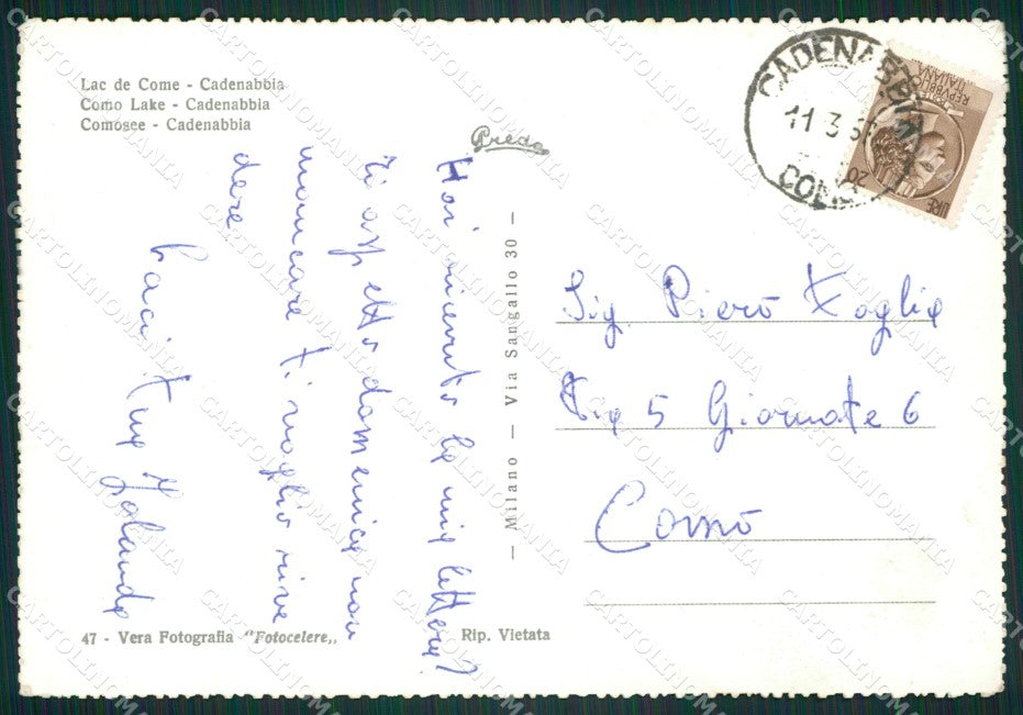 Como Cadenabbia Foto FG cartolina ZK5720 – retro