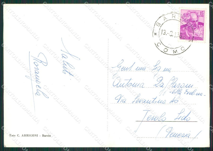 Lecco Barzio Cremeno Cassina Foto FG cartolina ZK5727 – retro