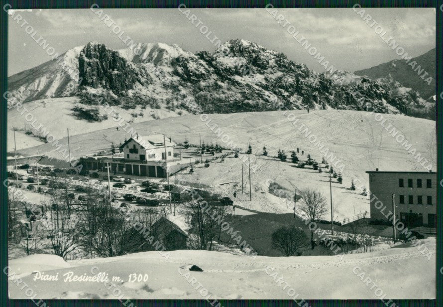 Lecco Abbadia Lariana Piani Resinelli Nevicata PIEGA Foto FG cartolina ZK5733 – fronte