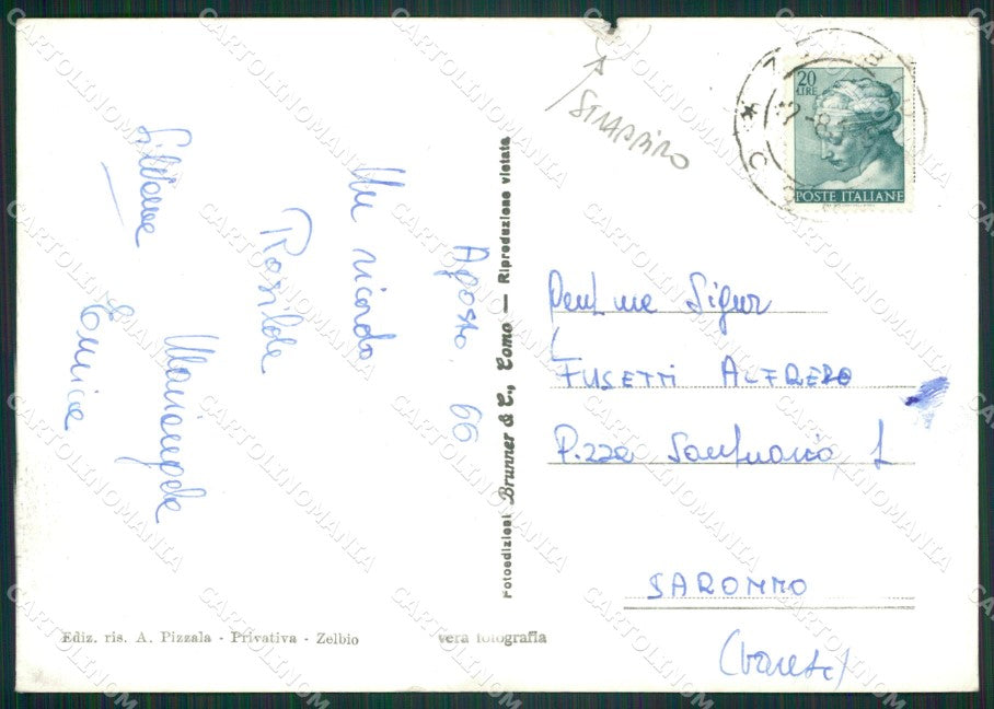 Como Zelbio STRAPPINO Foto FG cartolina ZK5738 – retro