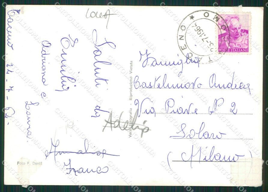 Lecco Taceno Rifugio Brioschi COLLA Foto FG cartolina ZK5742 – retro