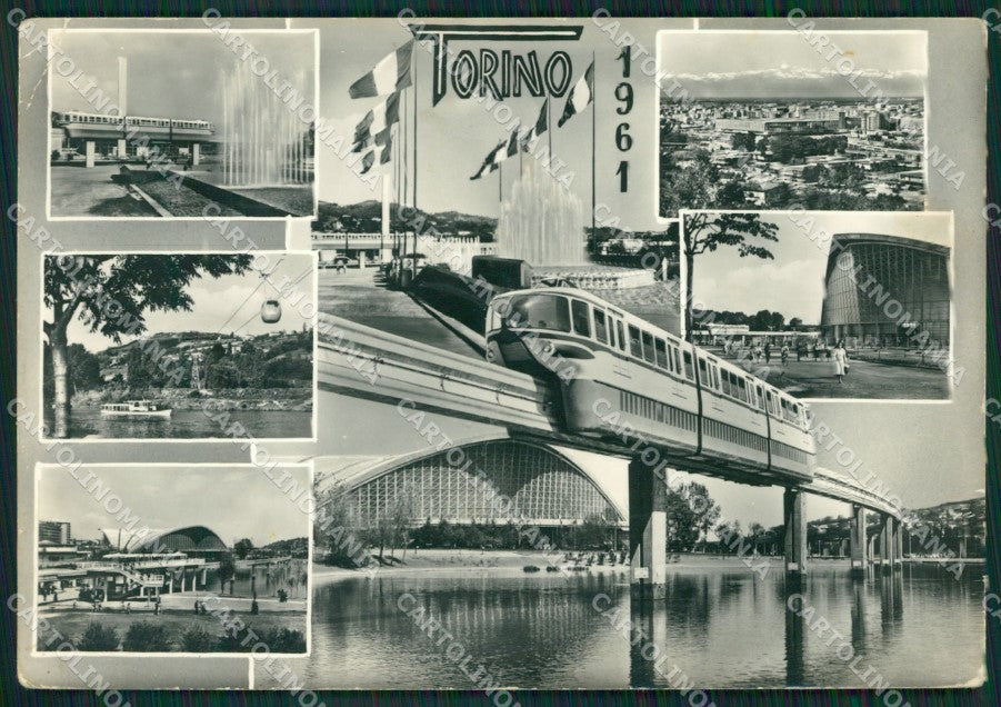 Torino Città Esposizione Monorotaia PIEGHINA Foto FG cartolina ZK5765 – fronte