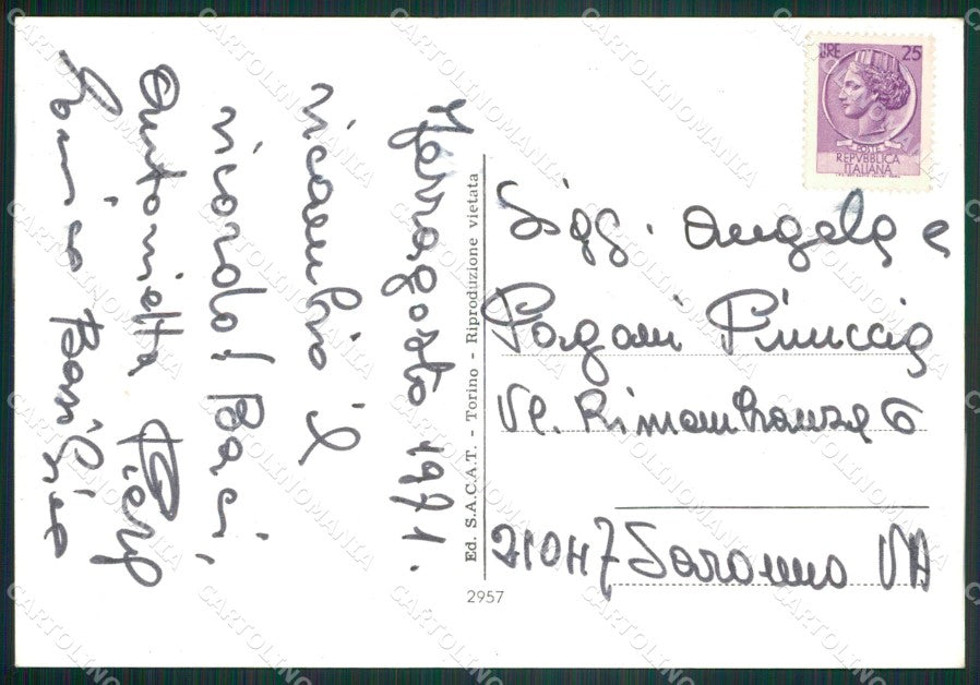 Aosta Courmayeur Rifugio Torino Foto FG cartolina ZK5769 – retro