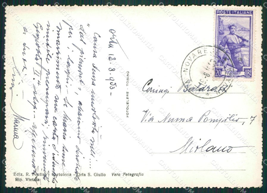 Novara Orta Foto FG cartolina ZK5786 – retro