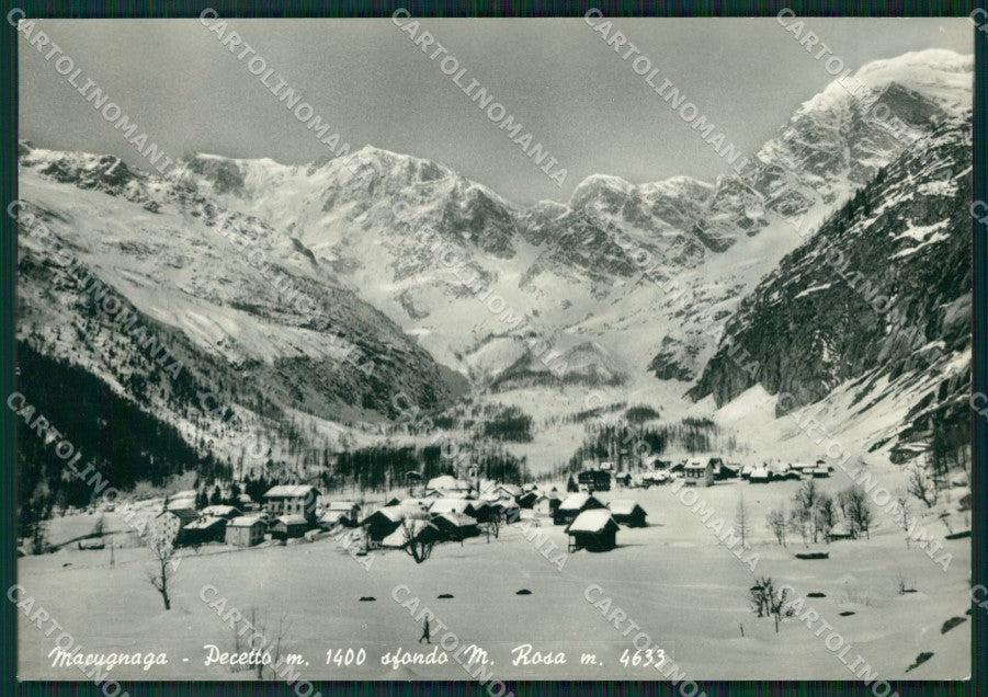 Verbania Macugnaga Nevicata Foto FG cartolina ZK5794 – fronte