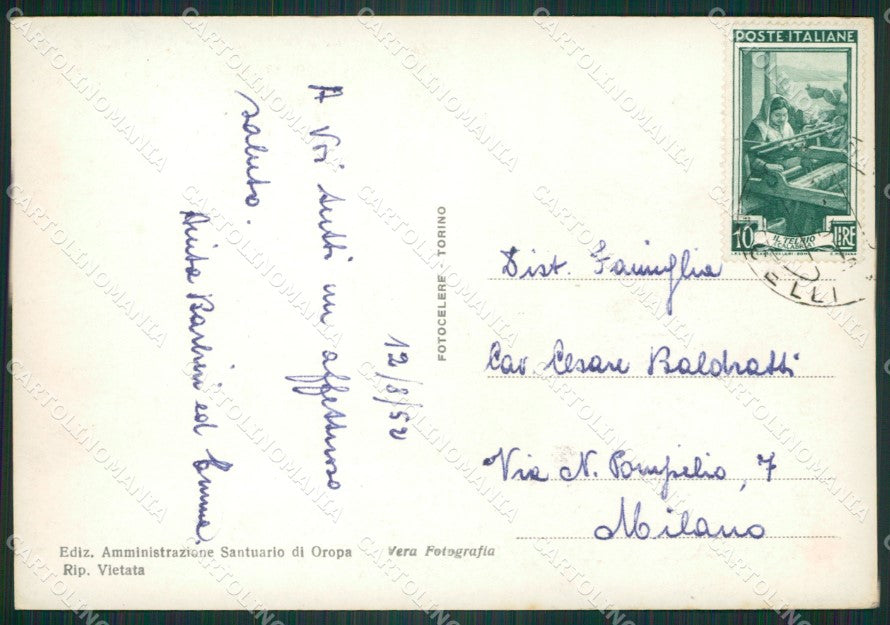 Biella Oropa Lago Mucrone Foto FG cartolina ZK5795 – retro