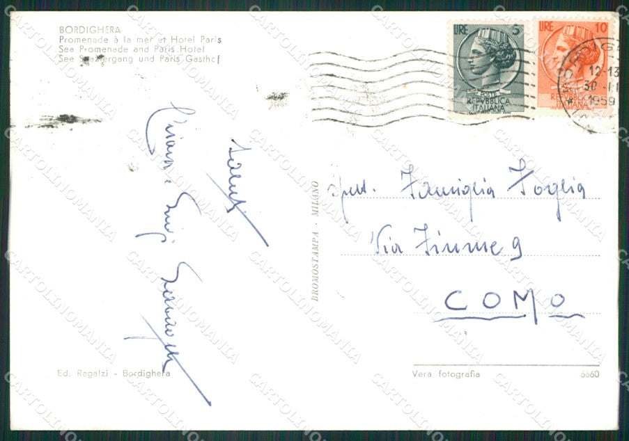 Imperia Bordighera Auto Foto FG cartolina ZK5802 – retro