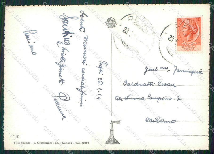 Genova Pegli Foto FG cartolina ZK5825 – retro