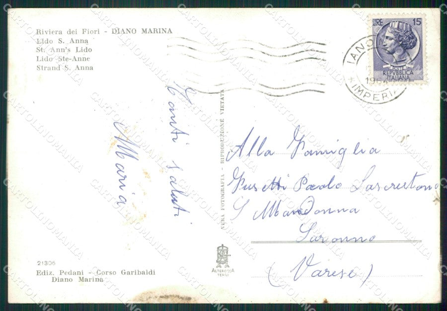 Imperia Diano Marina Foto FG cartolina ZK5835 – retro