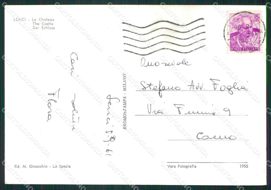 La Spezia Lerici Barche Foto FG cartolina ZK5844 – retro