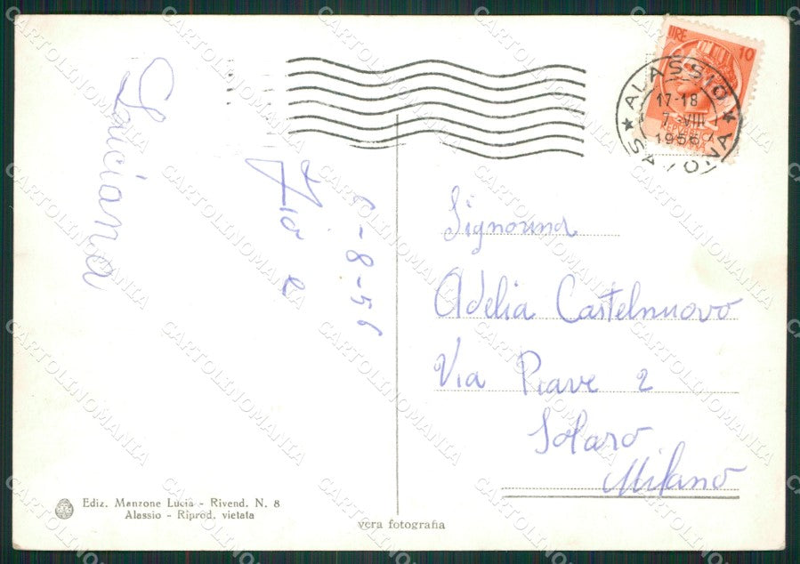 Savona Alassio Foto FG cartolina ZK5850 – retro