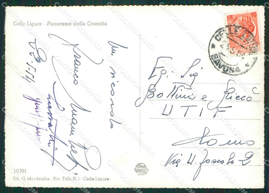 Savona Celle Ligure Foto FG cartolina ZK5860 – retro