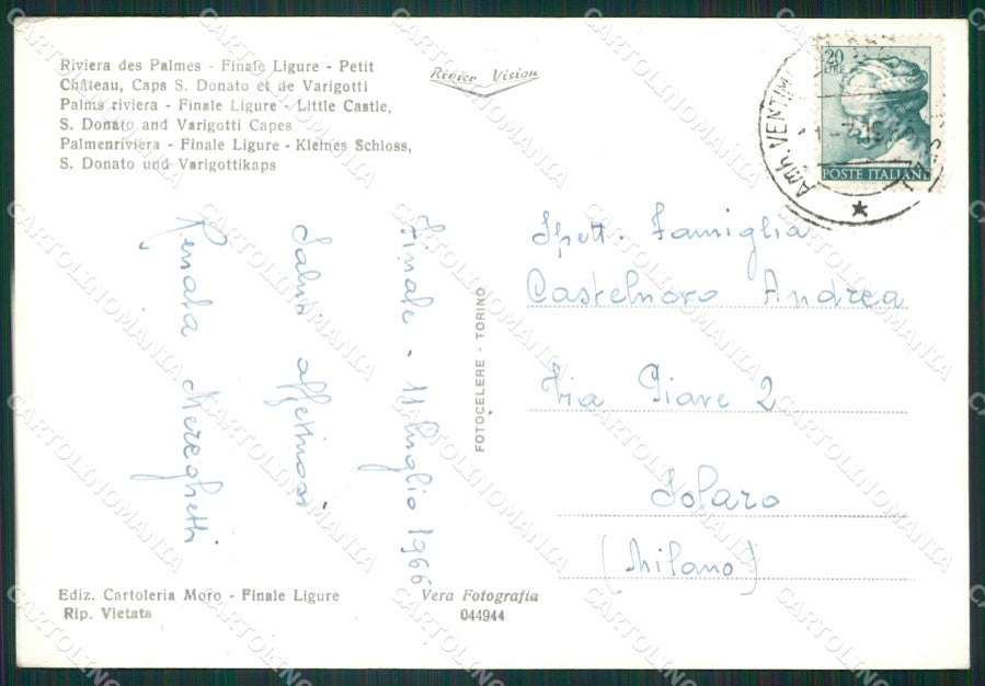 Savona Finale Ligure Foto FG cartolina ZK5864 – retro